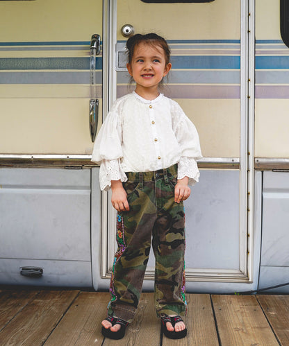 Uneven Chino Side Line Pants