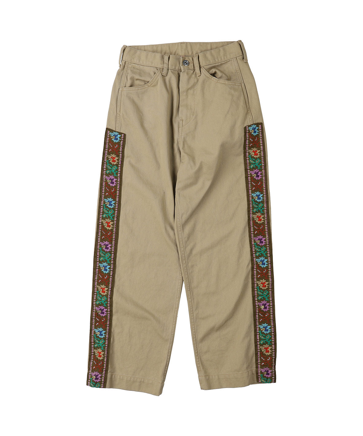 Uneven Chino Side Line Pants(LADIES)