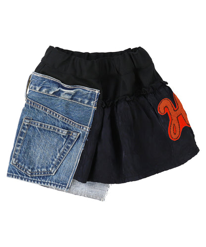 Denim Docking Design Skirt(LADIES)
