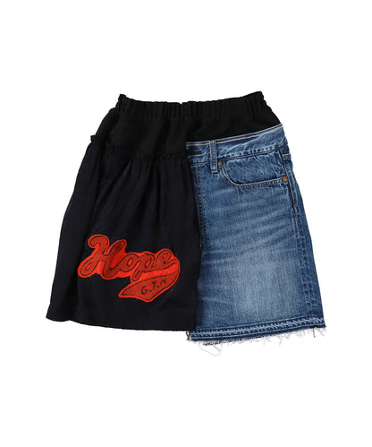 Denim Docking Design Skirt(LADIES)
