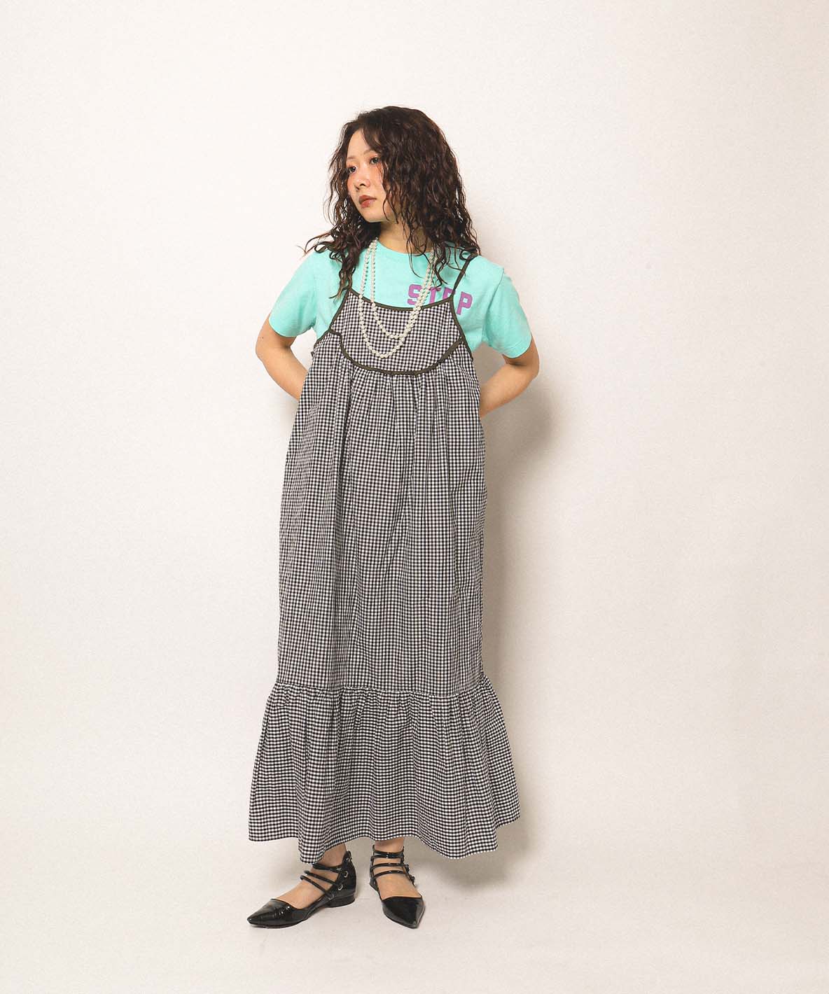 Compact Plaid Popelin Dress(LADIES)