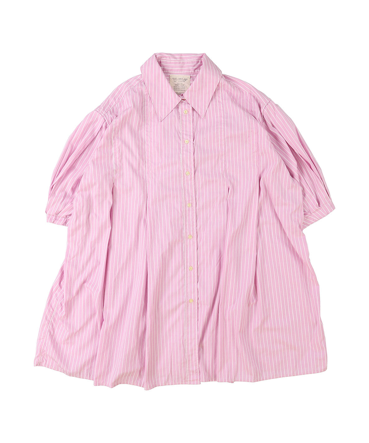 Typewriter Cloth Switched Design Shirt Dress(LADIES)