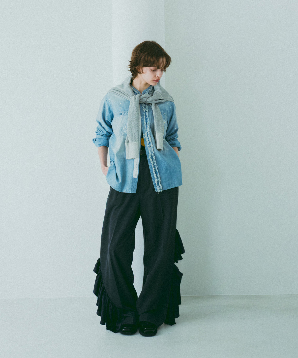 Chambray Remake Work Shirt(LADIES)