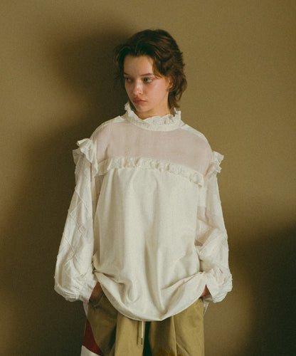 Cutwork Cloth Blouse(LADIES)