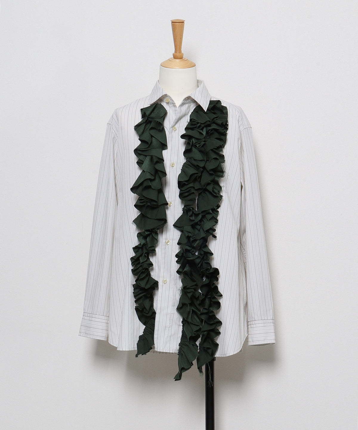 Striped Ruffle Shirt(LADIES)