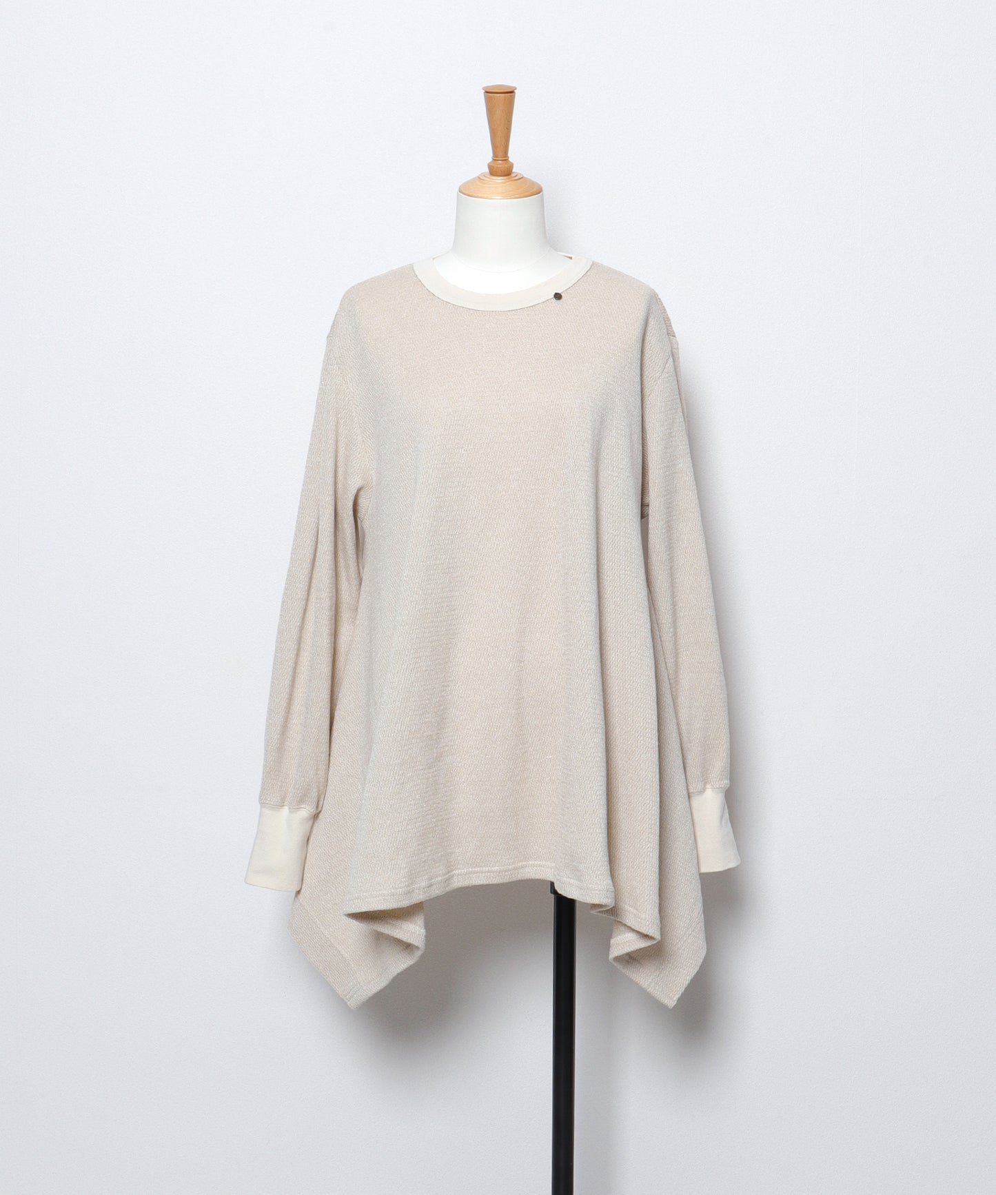 Glitter Waffle Unique Hem Tee(LADIES)