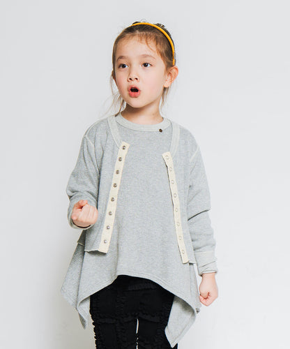 Glitter Waffle Unique Hem Tee