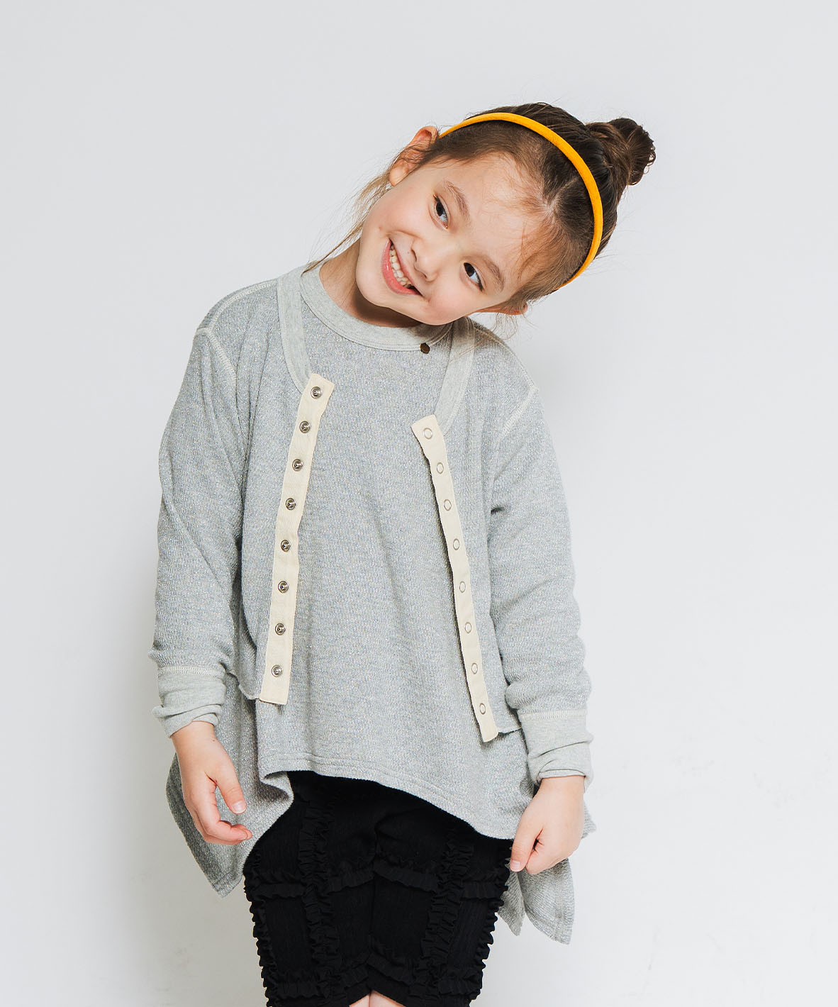 Glitter Waffle Unique Hem Tee