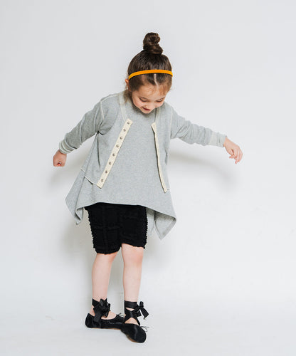 Glitter Waffle Unique Hem Tee