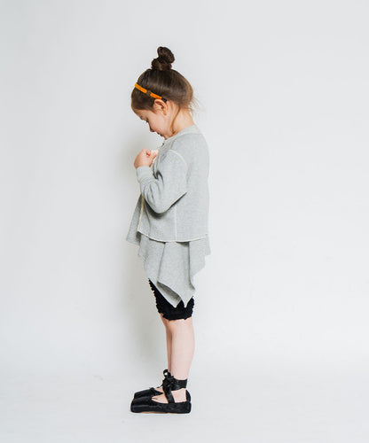 Glitter Waffle Unique Hem Tee