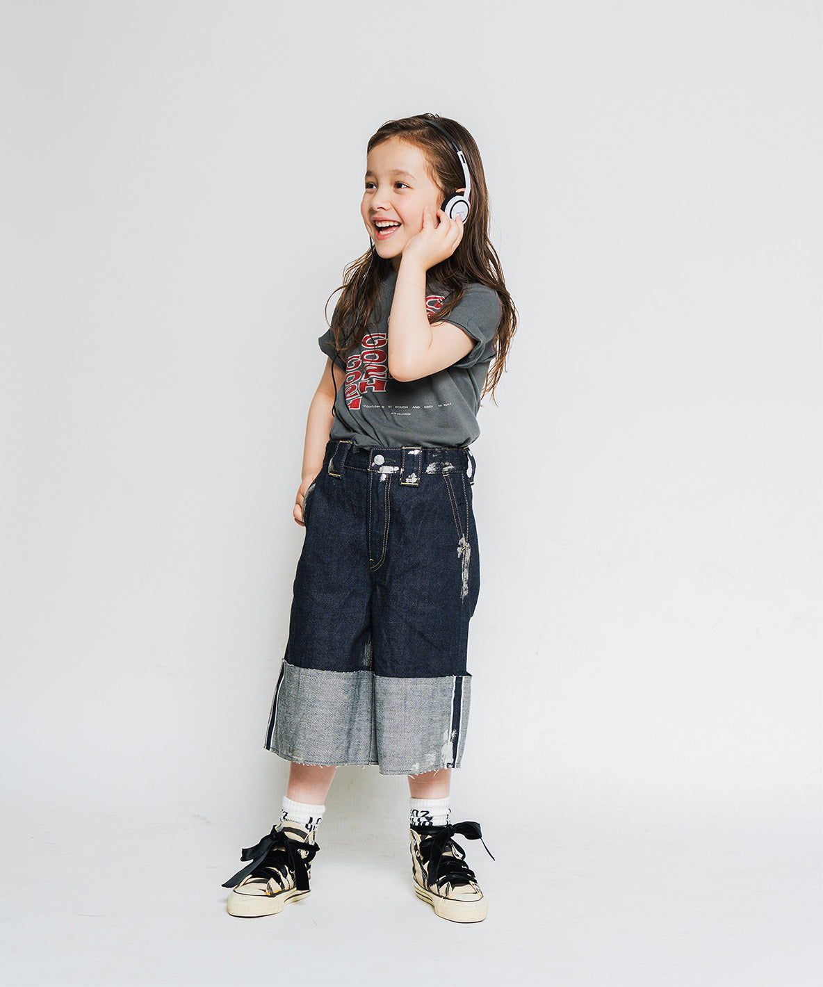 Denim Roll Up Sparkle Jorts