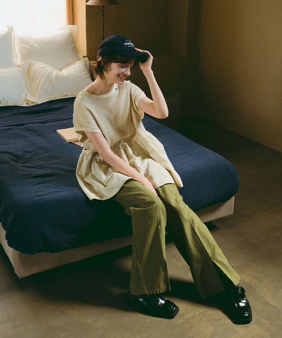 Back Satin Utility Pants(LADIES)