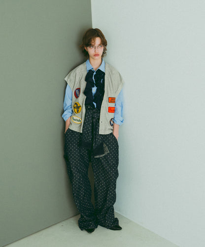 Polca Dot Denim Work Overalls(LADIES)