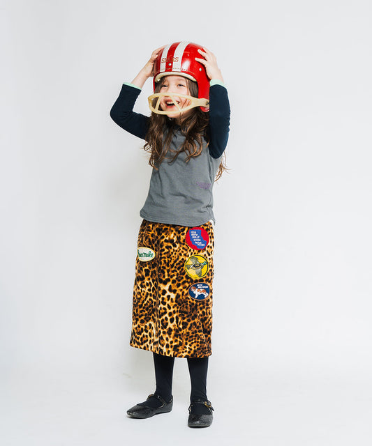 Leopard Velore Skirt