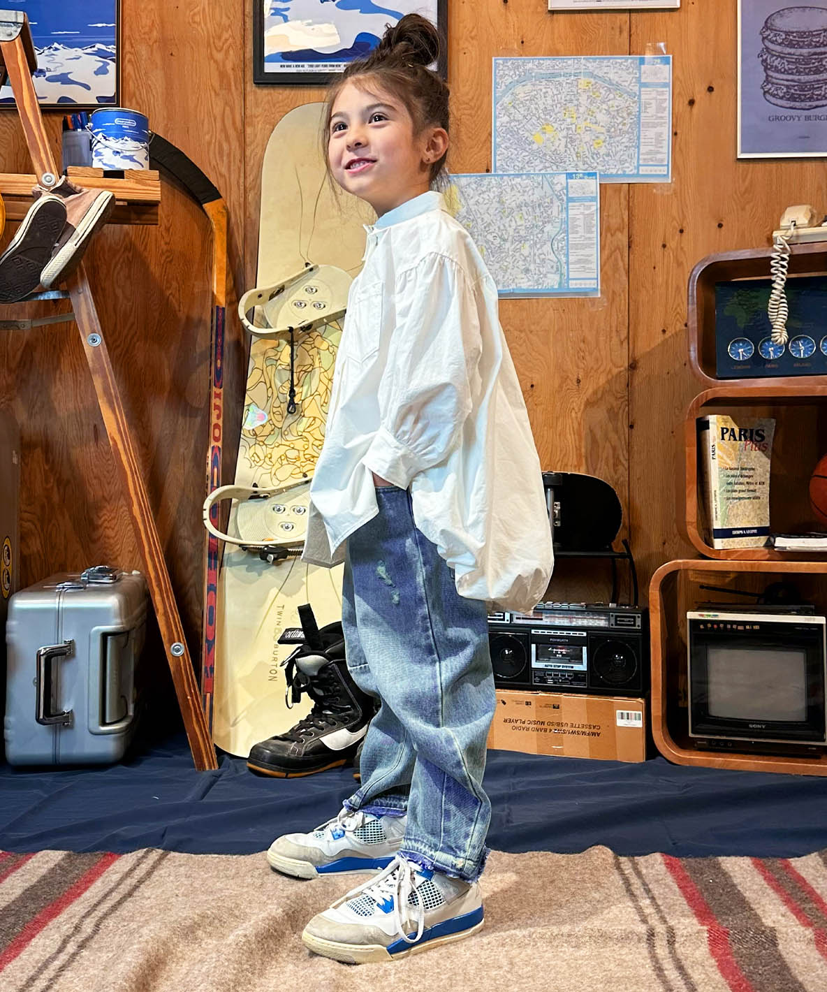 Typewriter Long Balloon Shirt