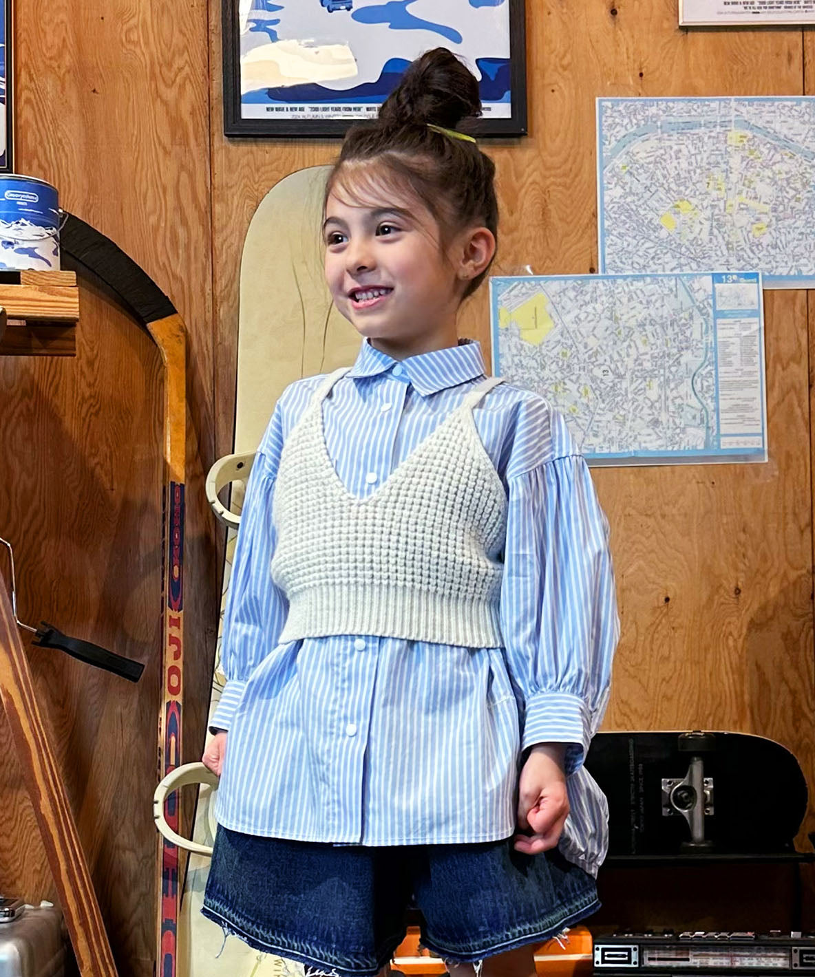 Typewriter Long Balloon Shirt