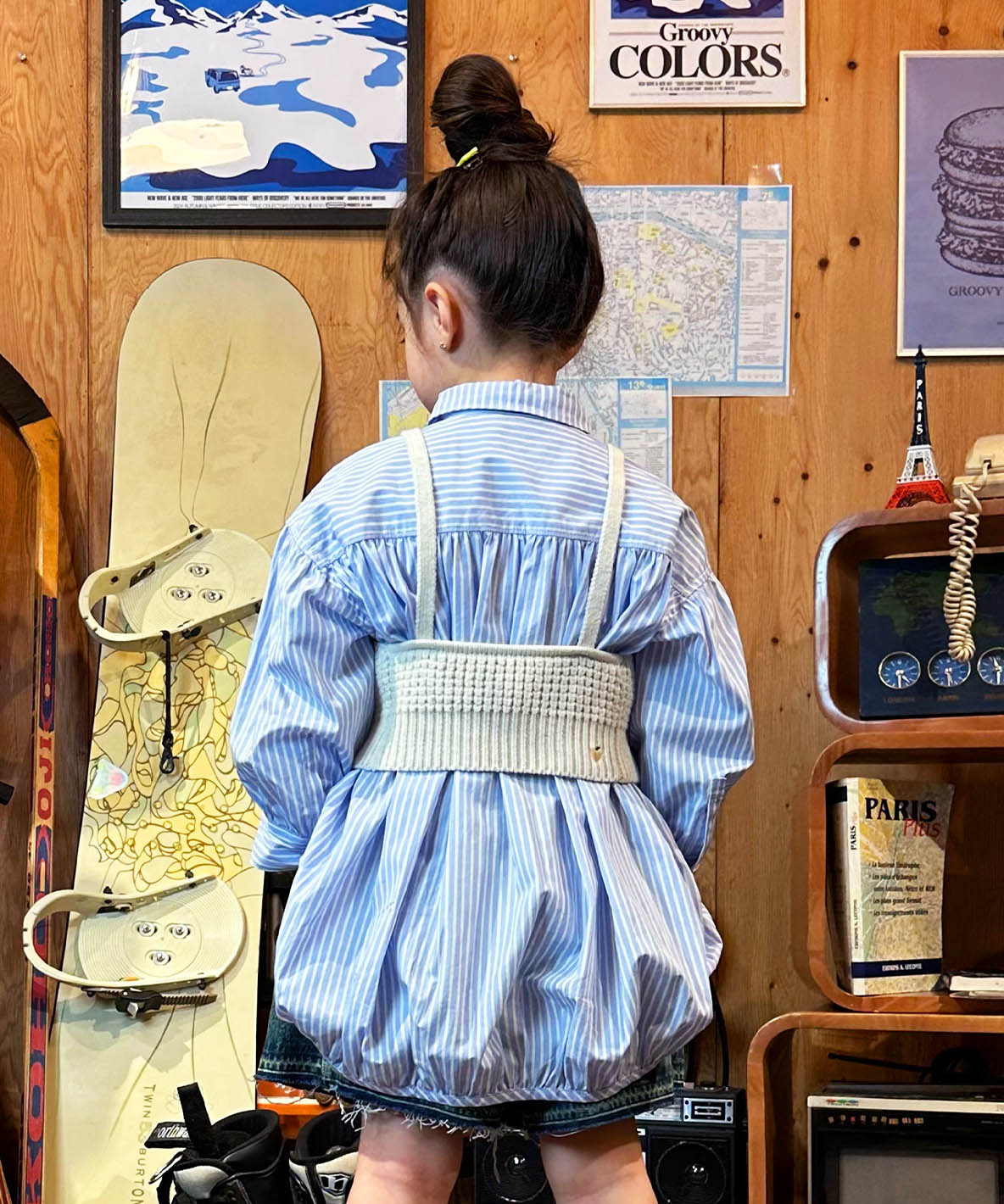 Typewriter Long Balloon Shirt