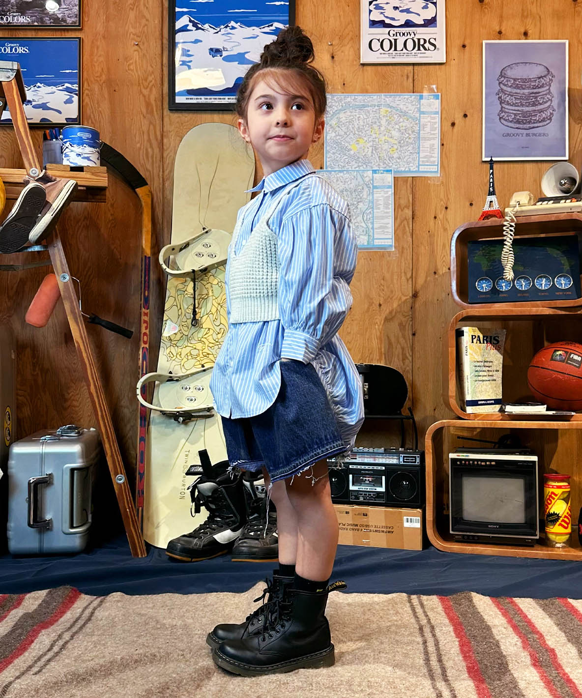 Typewriter Long Balloon Shirt