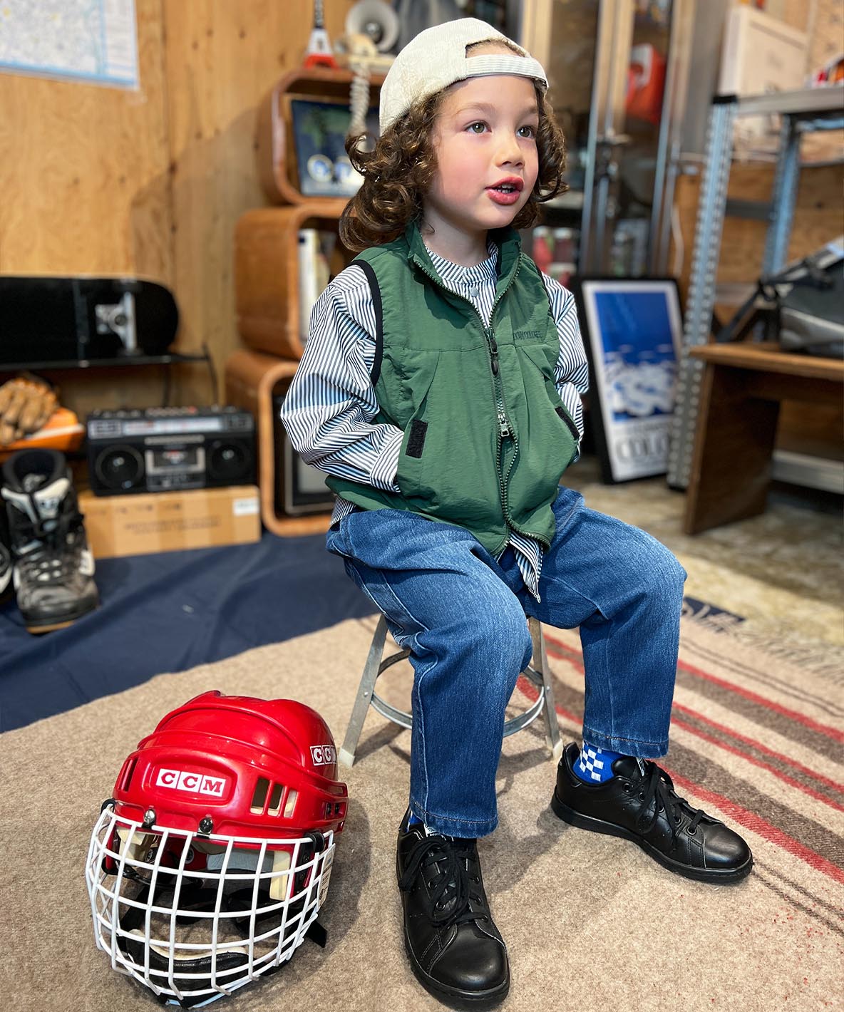 Knit Denim 2 Tuck Pants