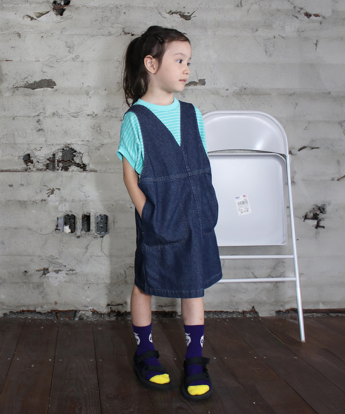 Striped and Tent-sleeve Tee