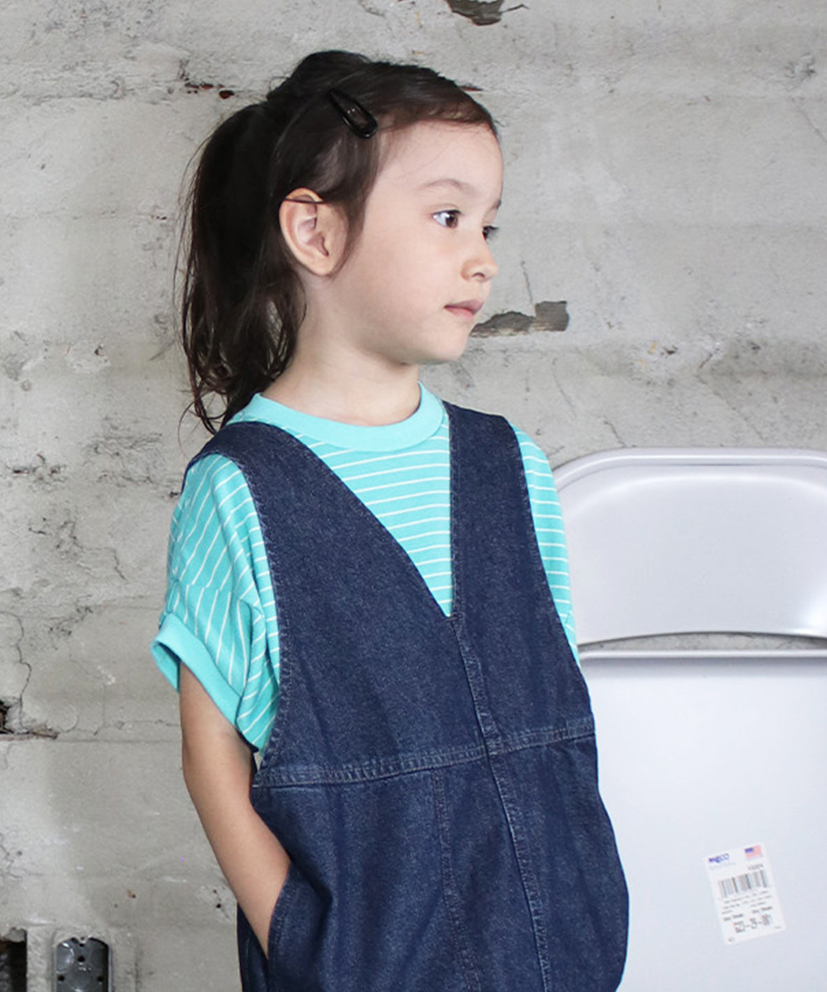 Striped and Tent-sleeve Tee