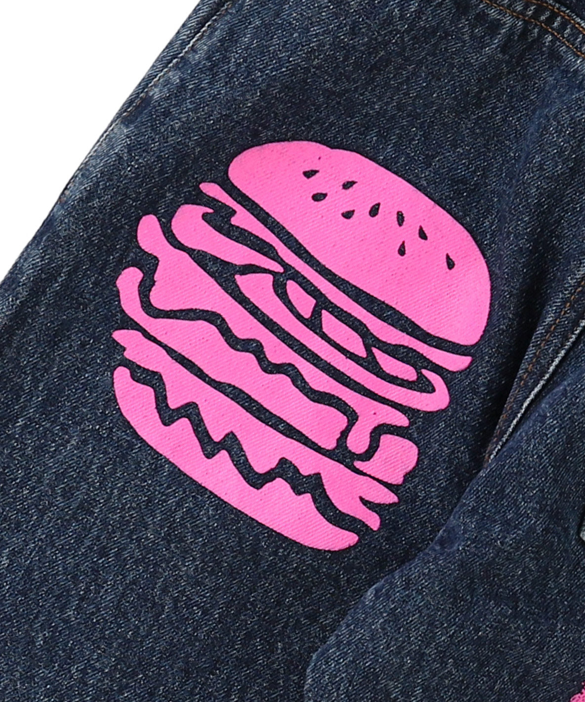 Uneven Denim HAMBURGER Paint Cocoon Pants