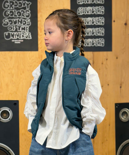 Broadcloth Gathered-sleeve Long Shirt