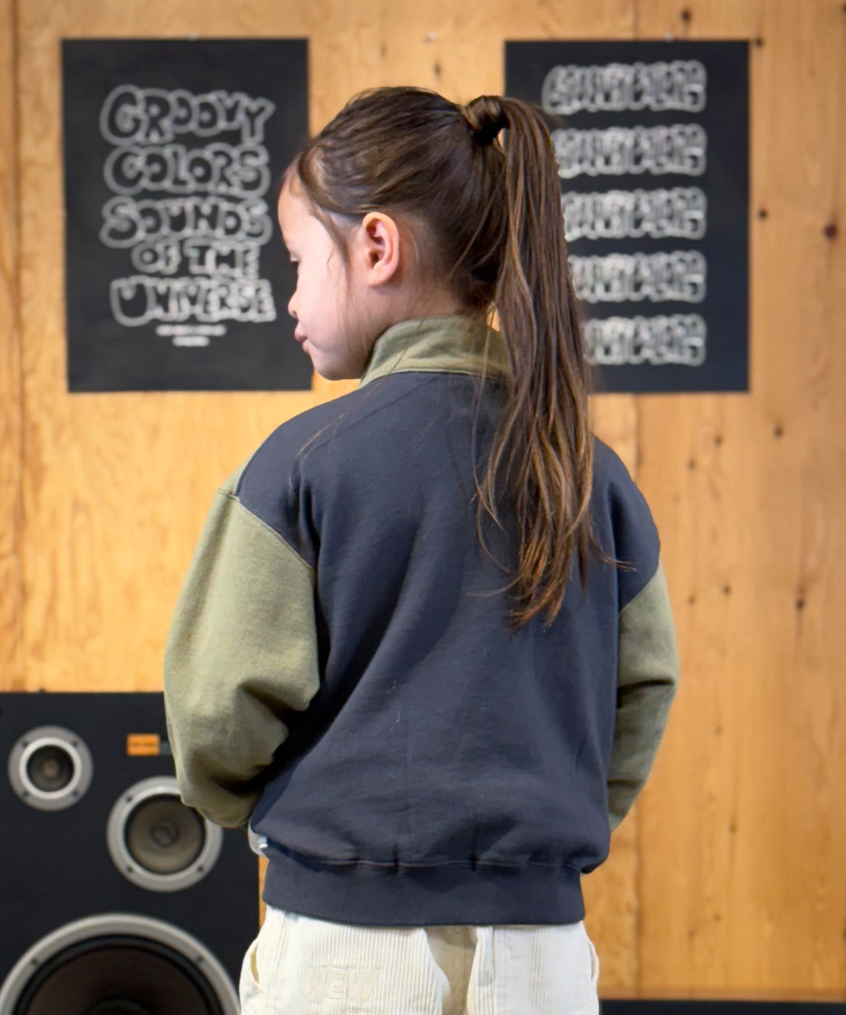 Crazy Coloring Half Zip Sweatshirt