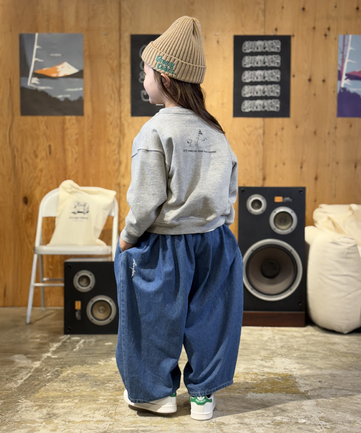 Denim Tuck Pants