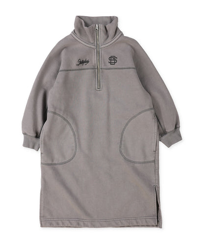 Overdye Half Zip Dress