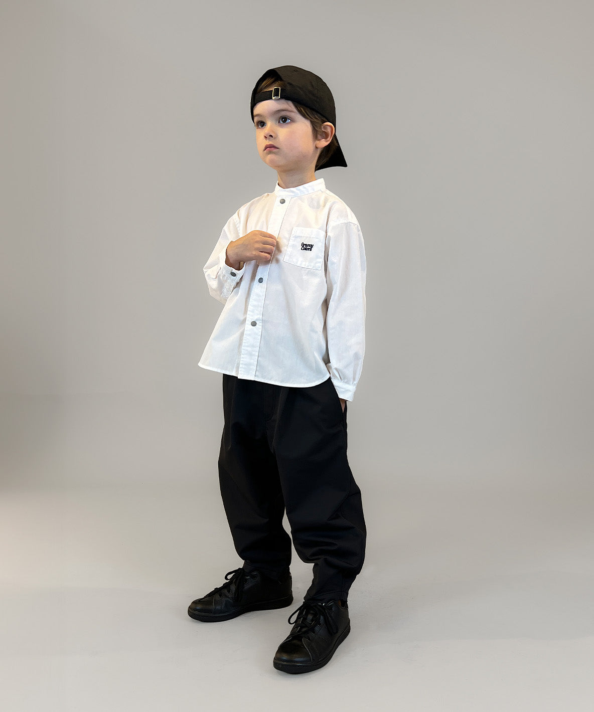 Broadcloth Band Collar Shirt