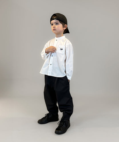 Broadcloth Band Collar Shirt