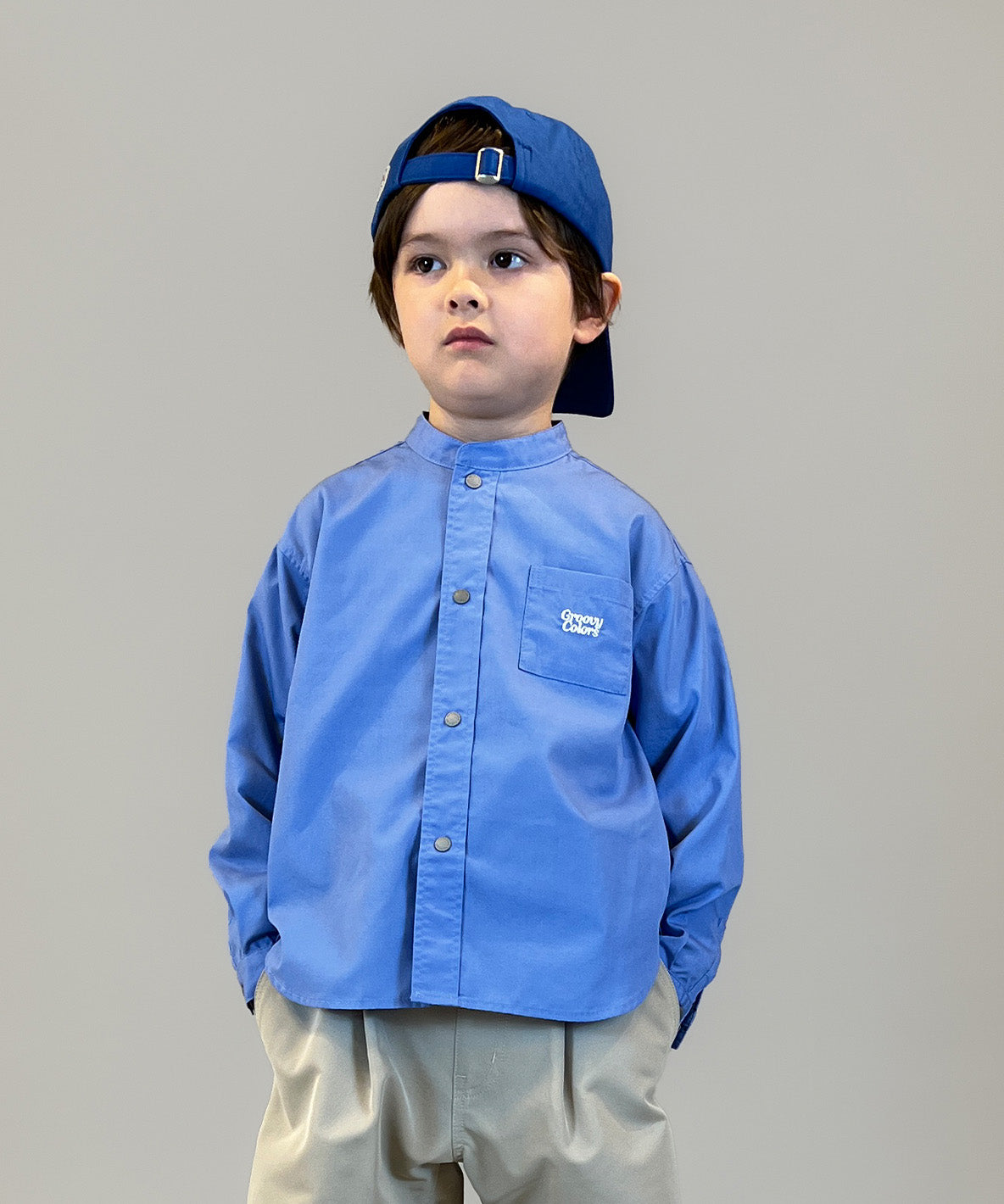 Broadcloth Band Collar Shirt