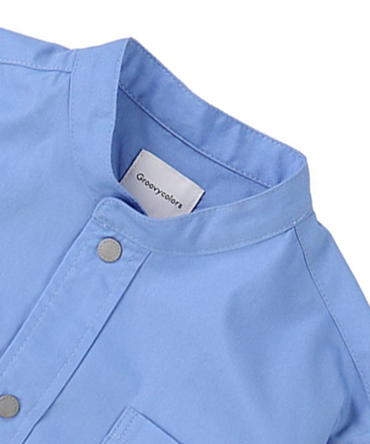 Broadcloth Band Collar Shirt