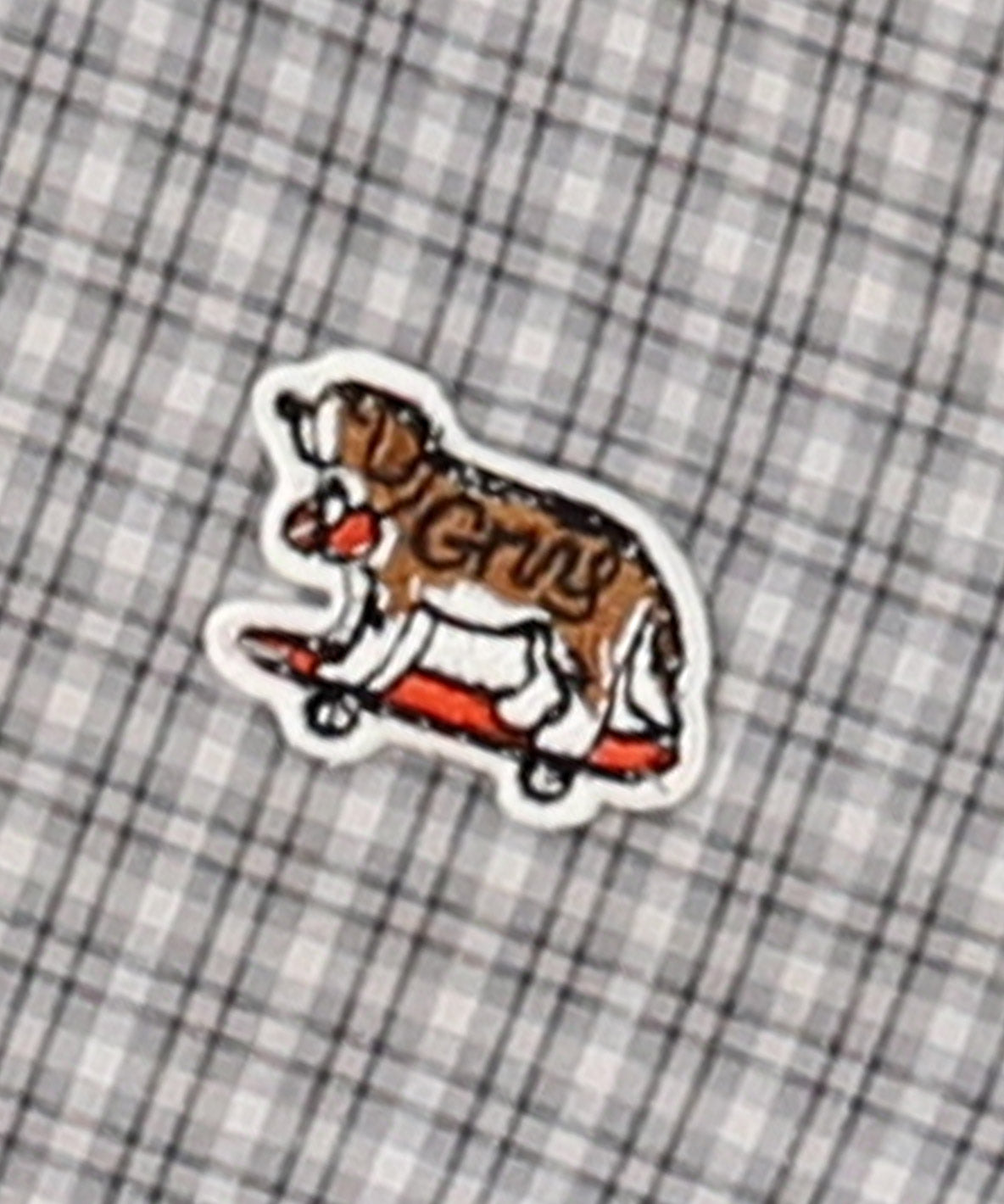 Mini Plaid BUDDY Band Collar Shirt