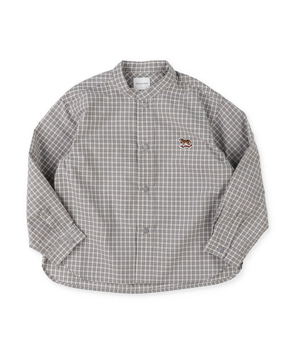 Mini Plaid BUDDY Band Collar Shirt
