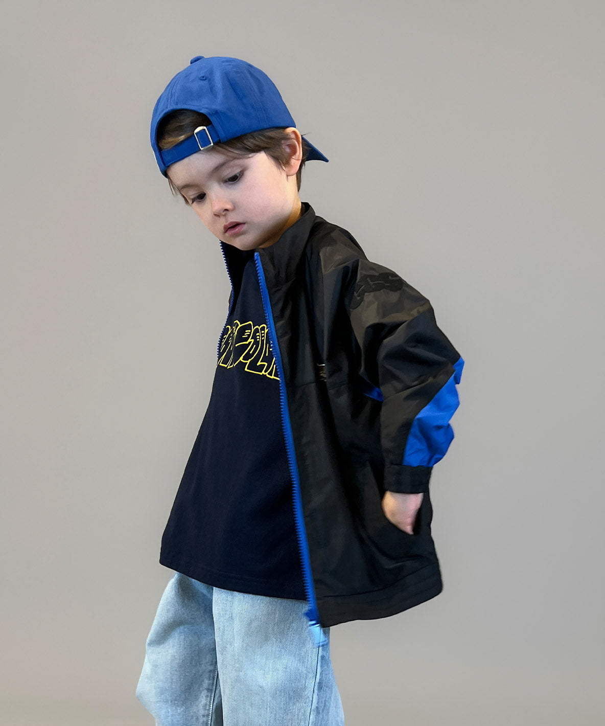 Recycled Polyester 2tone Zip Jacket