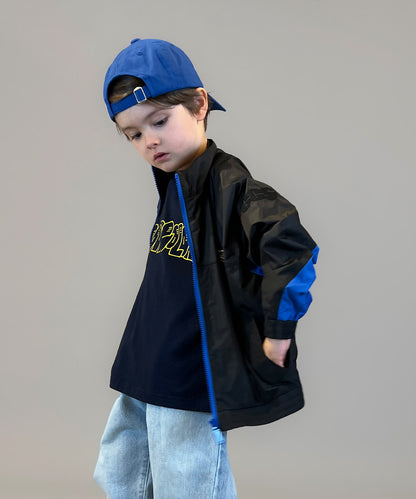 Recycled Polyester 2tone Zip Jacket