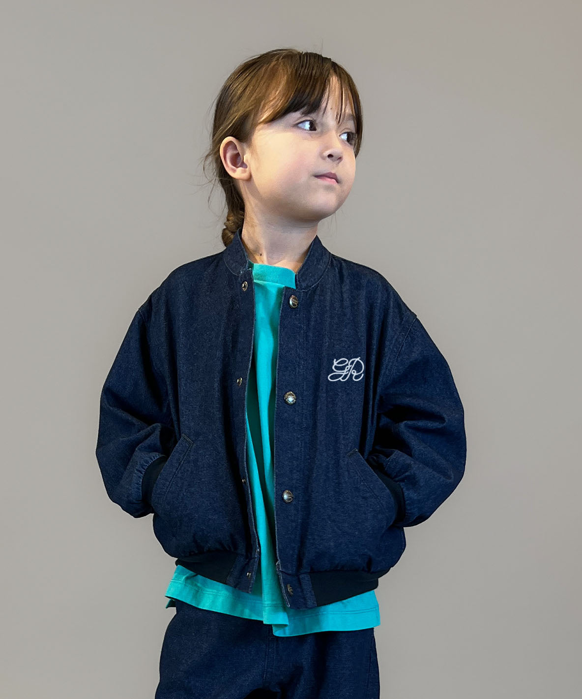 8oz Denim Stand-collar Jacket