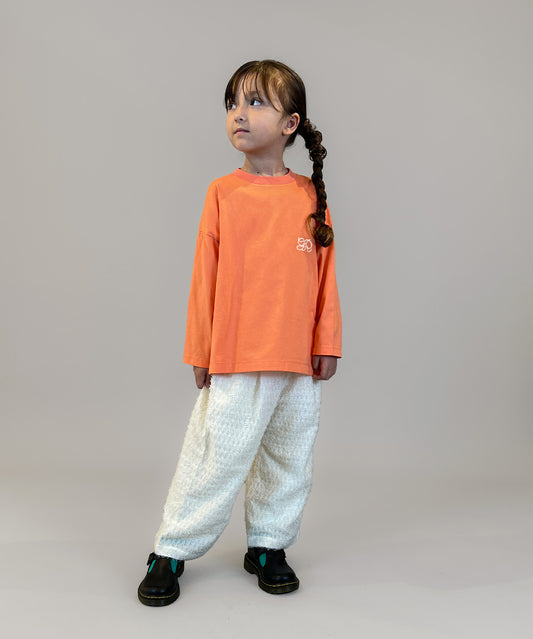 Sheer Shaggy Jacquard Long Pants