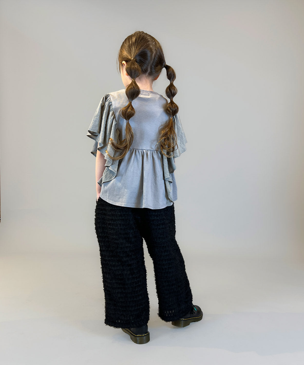 Sheer Shaggy Jacquard Long Pants