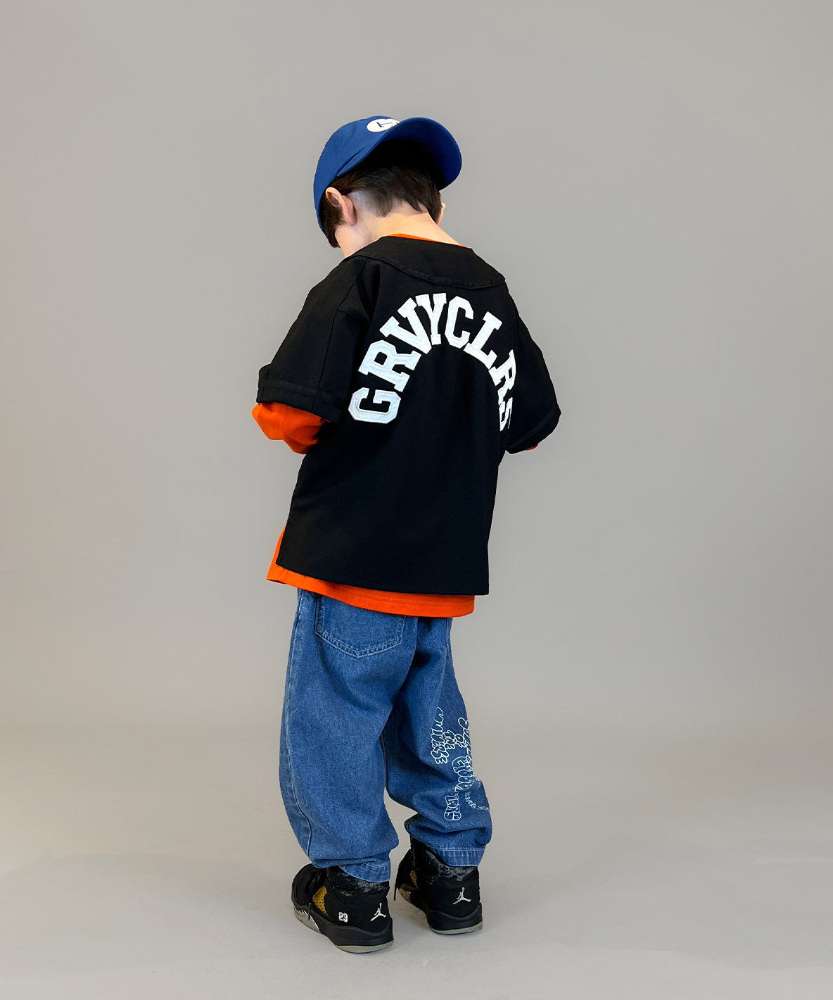8oz Denim Graffiti Ballooned Long Pants