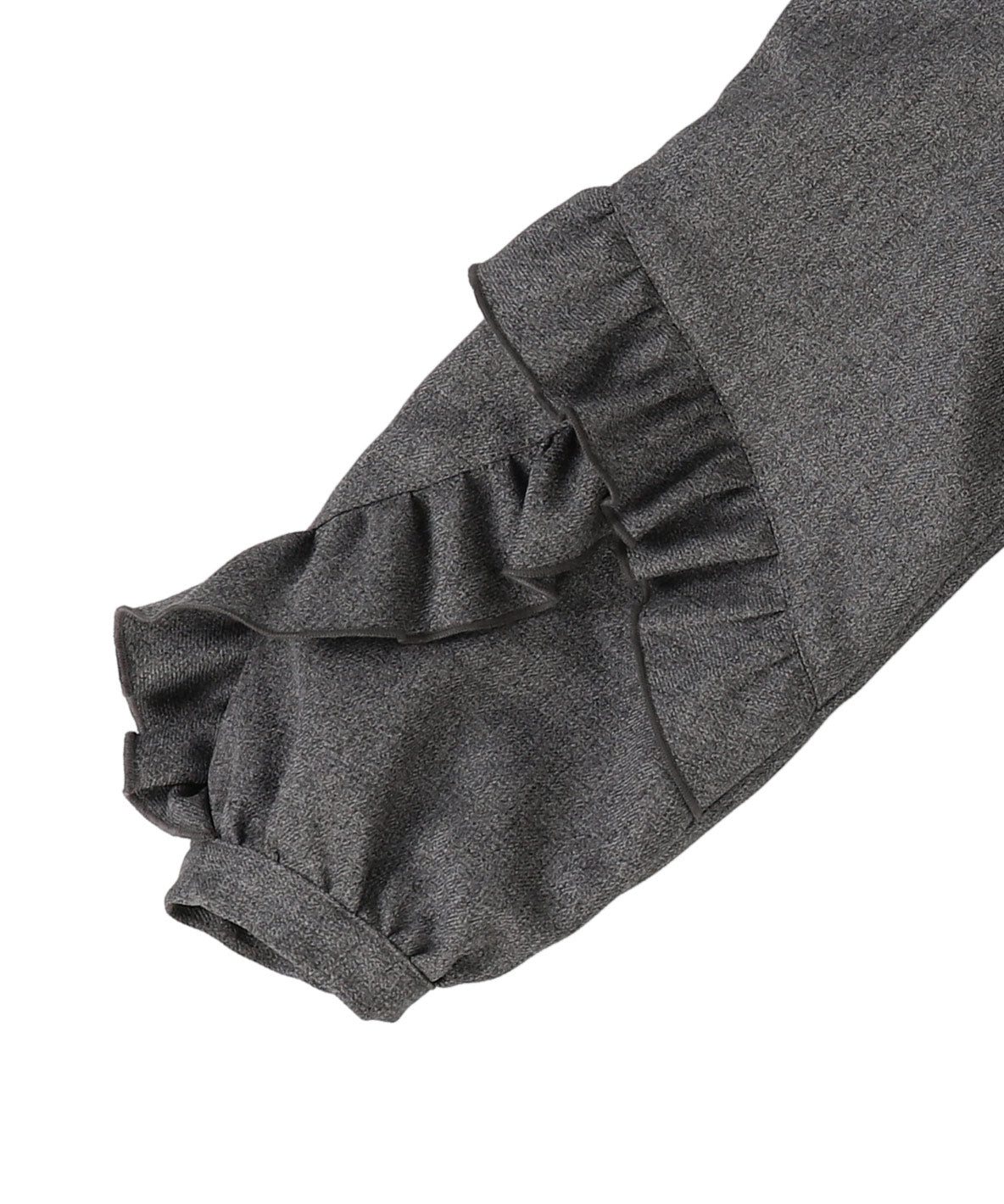 Melange Twill Front-pleated Dress