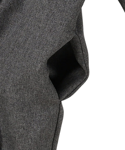 Melange Twill Front-pleated Dress