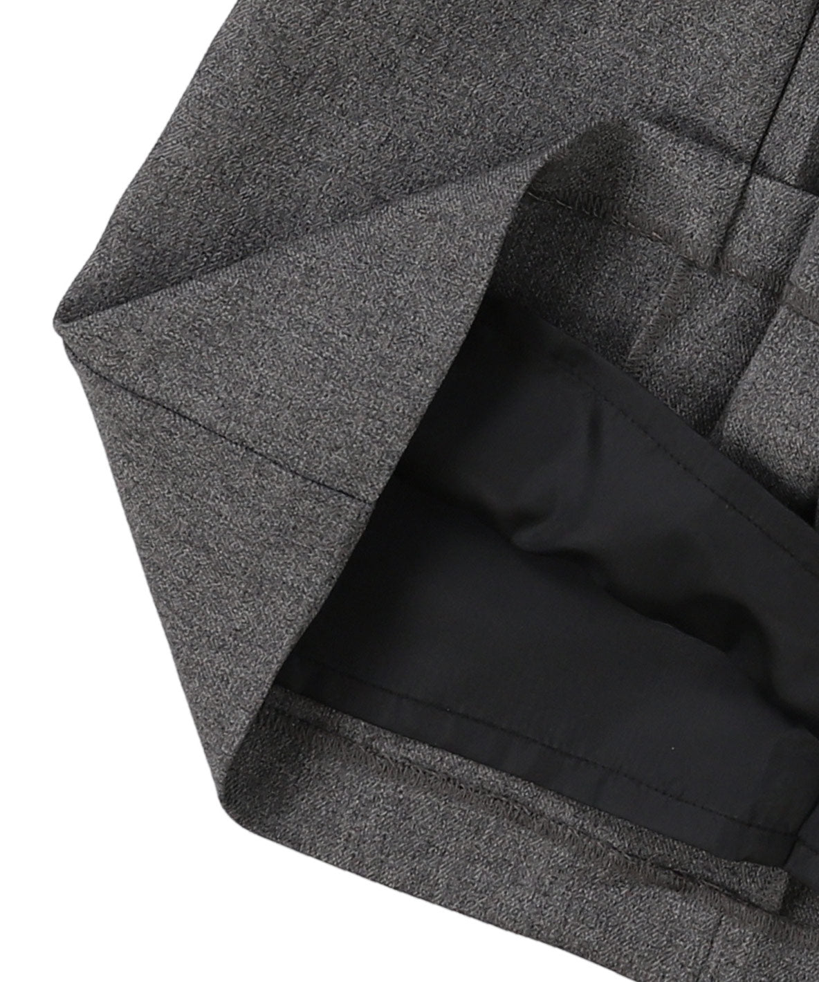 Melange Twill Front-pleated Dress