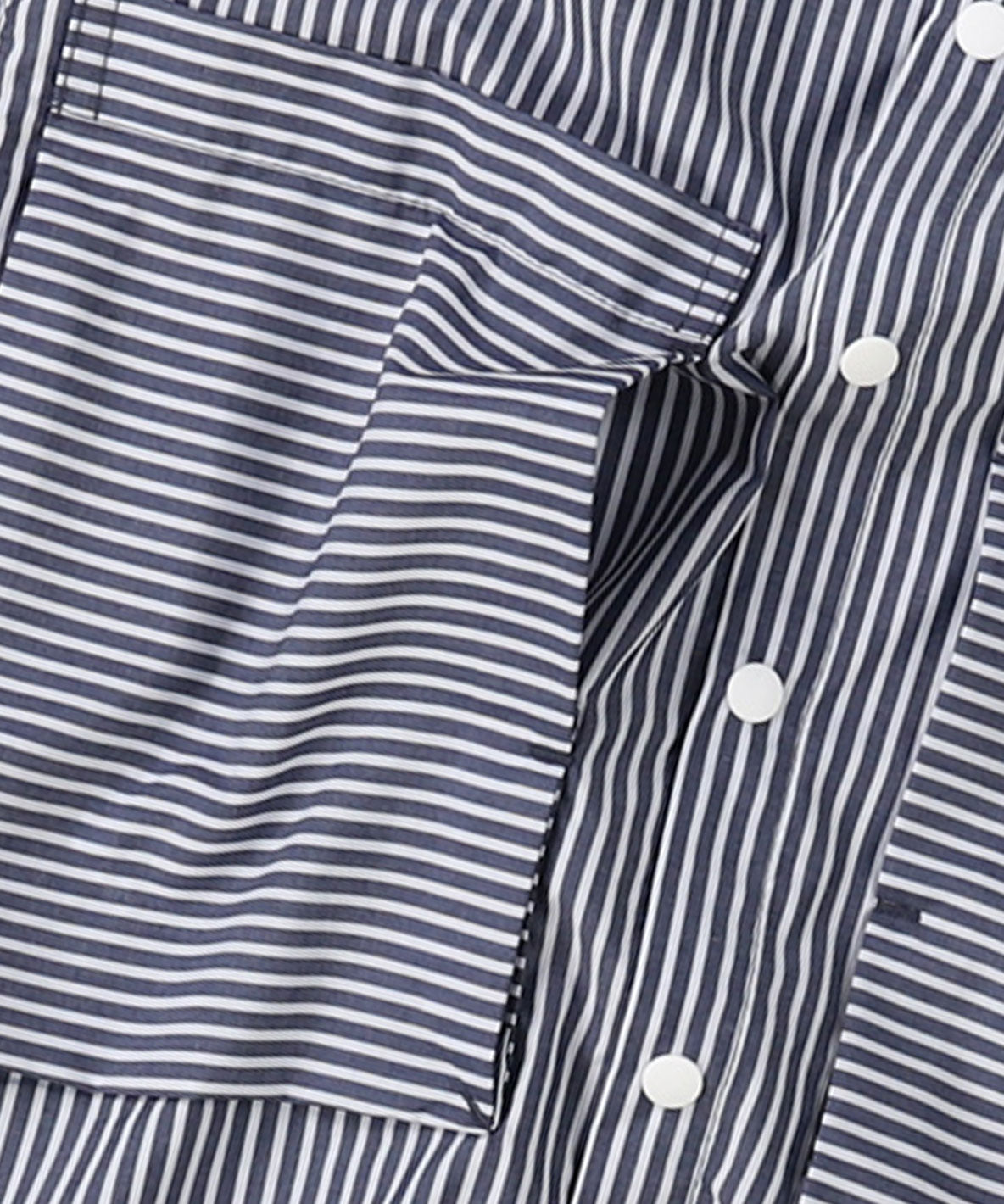 Striped Knee Length Shirt Dress
