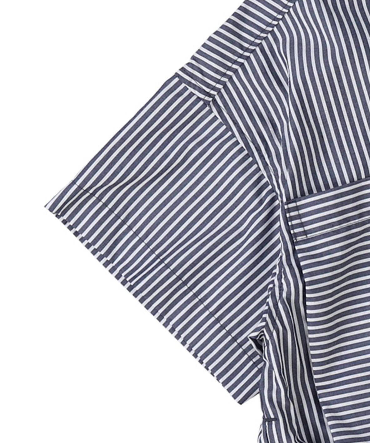 Striped Knee Length Shirt Dress