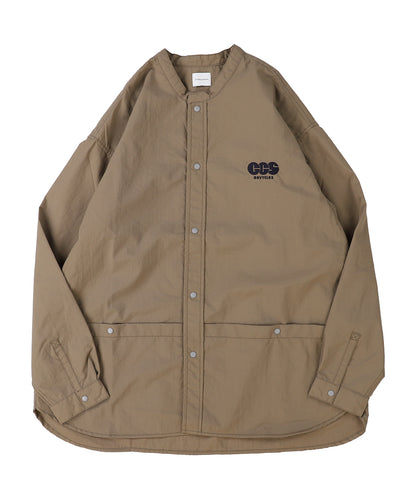 Light shell Taffeta Bandcollar Shirt(MENS)