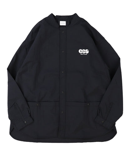 Light shell Taffeta Bandcollar Shirt(MENS)