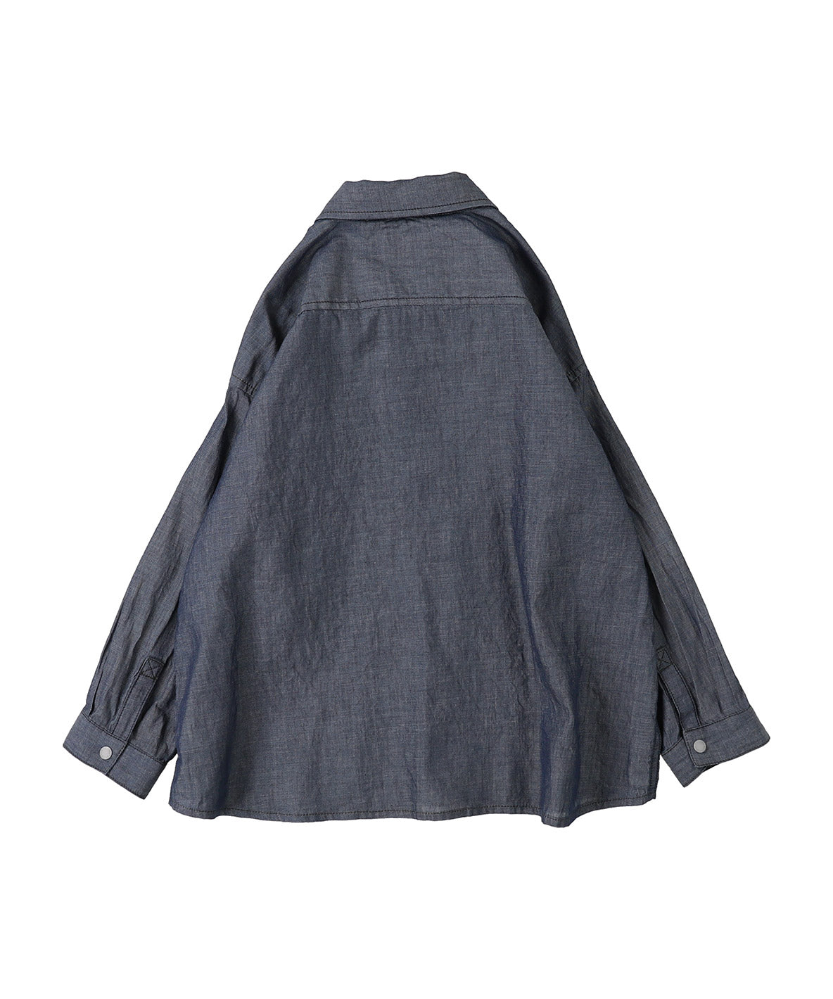 Indigo Sheer Denim Wide Shirt